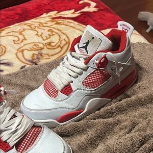 Jordan Red and White Men's Shoes